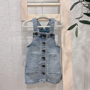 Jean denim overalls dress toddler new